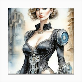 Steampunk Woman Canvas Print