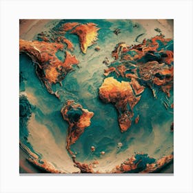 World Map 34 Canvas Print