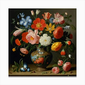 Flowers In A Vase 10 Canvas Print