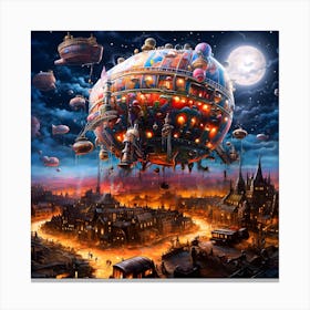 Steampunk Airship 2 Canvas Print