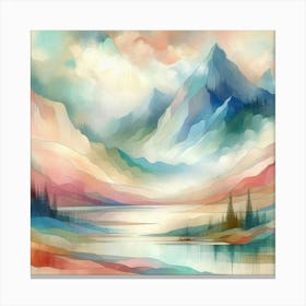 Abstract Mountain Landscape 3 Canvas Print