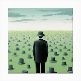 Businessman In Hat Canvas Print