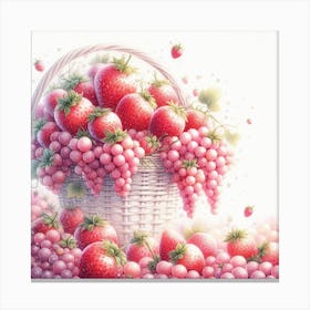 A basket of Grapes Canvas Print