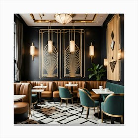 Deco Dining Room 12 Canvas Print