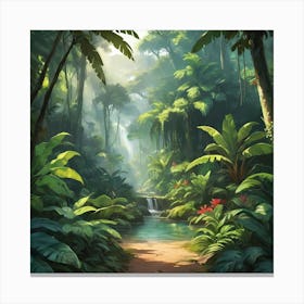 Secluded Jungle Canvas Print