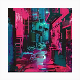 Neon Alley 1 Canvas Print