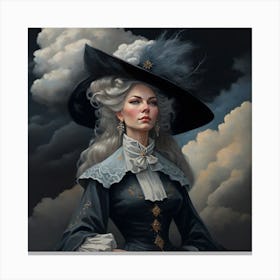 Lady In Black 1 Canvas Print