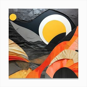 Abstract Landscape, Abstract Floral Painting Canvas Print