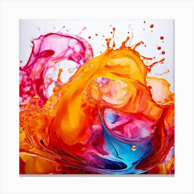 Fresh Colors Liquid 3d Design Spark Hot Palette Shapes Dynamism Vibrant Flowing Molten (31) Canvas Print