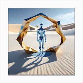 Man In The Desert 33 Canvas Print