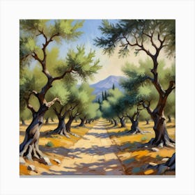 Olive Trees Art Print 3 Canvas Print