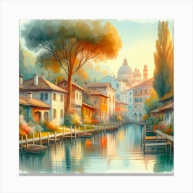 Venice Watercolor Painting 1 Canvas Print