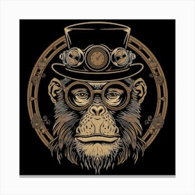Steampunk Monkey 40 Canvas Print