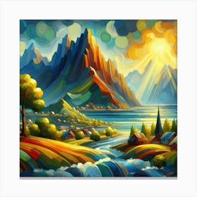 Landscape Painting 17 Canvas Print