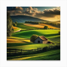 Farm In The Countryside 5 Canvas Print