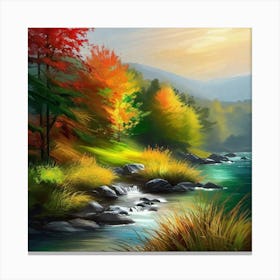 Autumn By The River 6 Canvas Print