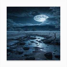 Full Moon In The Sky 1 Canvas Print