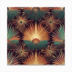 Abstract Floral Pattern Canvas Print
