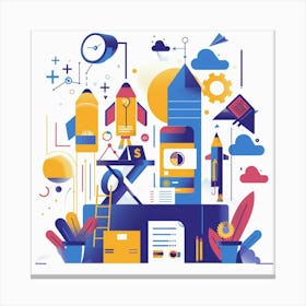 Illustration Of A Business Canvas Print