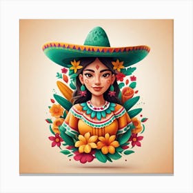 Mexican Girl 70 Canvas Print