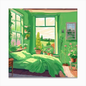 Country bedroom Canvas Print