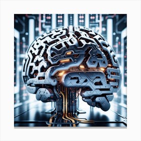 Artificial Intelligence Brain 51 Canvas Print