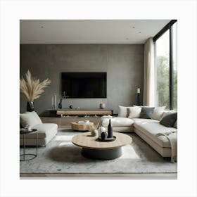 Modern Living Room 117 Canvas Print