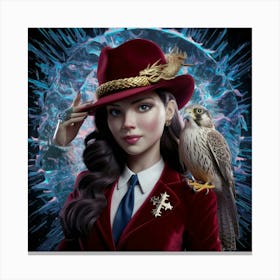 Girl In A Hat 1 Canvas Print