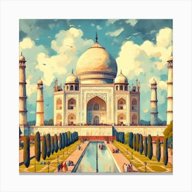 Taj Mahal Painting 2 Canvas Print