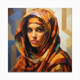 Cubism Moroccan Woman 03 Canvas Print