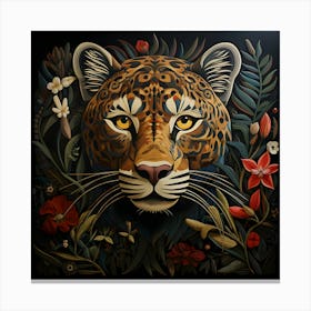 Jaguar Jungle Majesty Exotic Wildlife Wall Art Canvas Print