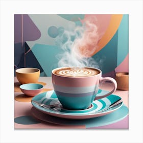 Coffee And Saucers art print Canvas Print