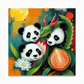 Panda Bears 1 Canvas Print