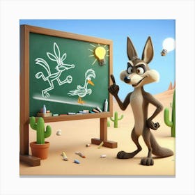 Coyote in the Desert 16 Canvas Print