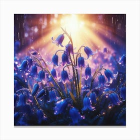 Bluebells In The Rain 1 Canvas Print