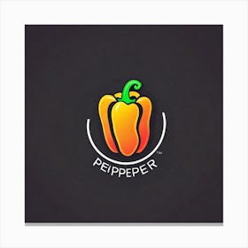 Pepper Logo Design Canvas Print
