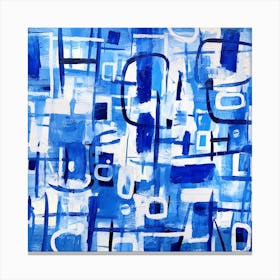 Abstract Blue Painting 2 Canvas Print