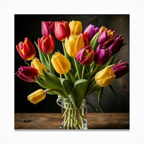 Colorful Tulips Canvas Print