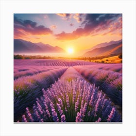 A lavender field 3 Canvas Print