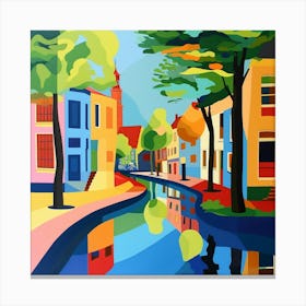 Abstract Travel Collection Amsterdam Netherlands 2 Canvas Print