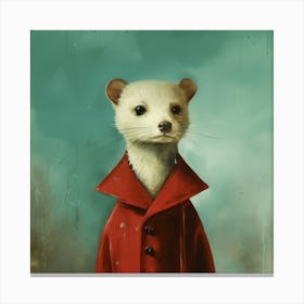 Ferret In A Red Coat Toile