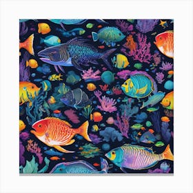 Tropical Fishes Canvas Print