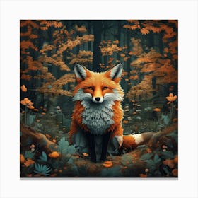 william morris Fox In The Forest 1 Canvas Print