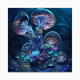 Psychedelic Jellyfish Canvas Print