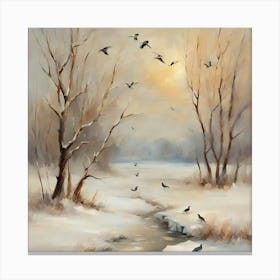 Winter Birds Canvas Print