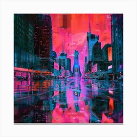 New York City At Night Canvas Print