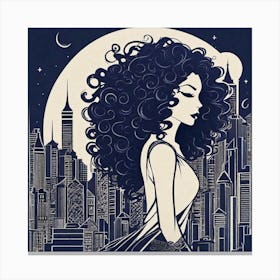 Cityscape woman Canvas Print