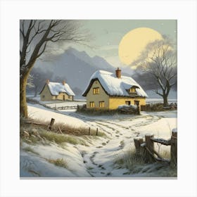 Winter Village Canvas Print