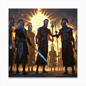 Knights Of Light Canvas Print