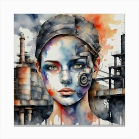 Industrial Girl 5 Canvas Print